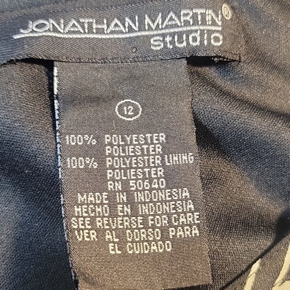 Jonathan Martin Black and White Polka Dot Midi Dress - Picture 10 of 10